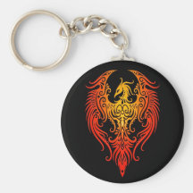 Decorated Tribal Phoenix Key Chains
