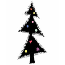 decorated Xmas tree t-shirts
