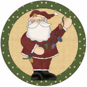 Decorating Santa Christmas Tree Ornament