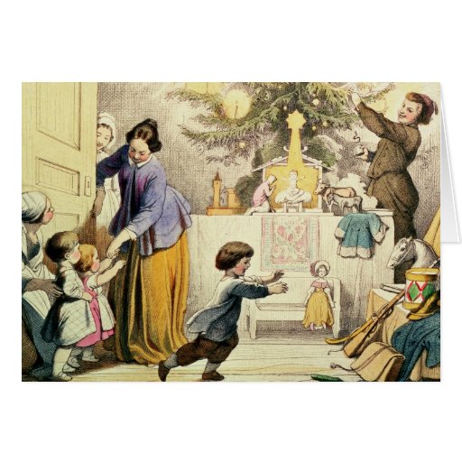 Decorating the Christmas Tree Greeting Card