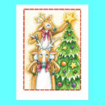 Decorating the Christmas Tree Postcard postcards