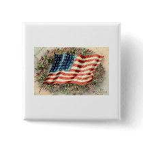 Decoration Day American Flag 1910 Pin
