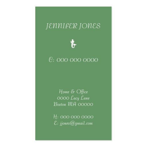 Decorative 4 business card template (front side)