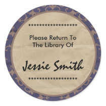 Decorative 7 Name Address Bookplate stickers