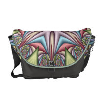 Decorative abstract Messenger bag with Spirals