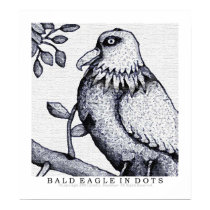 Decorative Bald Eagle In Dots posters