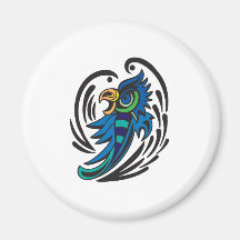 Decorative Bird Tattoo Design Magnet