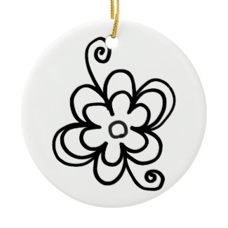 Decorative Black And White Circle Ornament ornament