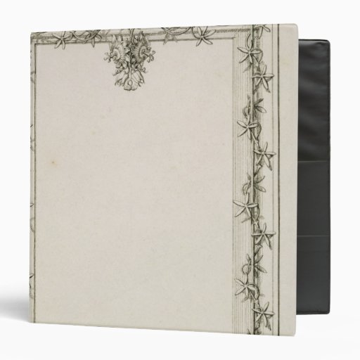 Decorative border, 1809 3 ring binder Zazzle