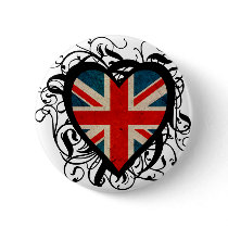 Decorative British Heart buttons by QueenHare Decorative British Heart buttons