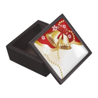 Decorative Christmas Gold Bells Premium Jewelry Box