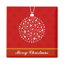 Decorative Christmas Ornament Design Refrigerator Magnet