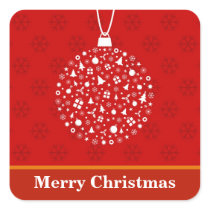Decorative Christmas Ornament Design Sticker