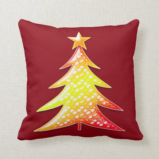 Decorative Christmas Tree Throw Pillow Zazzle