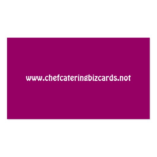 Decorative colorful tomatoes chef catering business cards (back side)