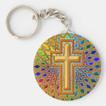 DECORATIVE CROSS KEY CHAINS