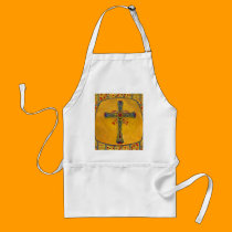 Decorative Cross Red Yellow Purple aprons