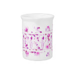 Decorative Floral Porcelain Pitcher