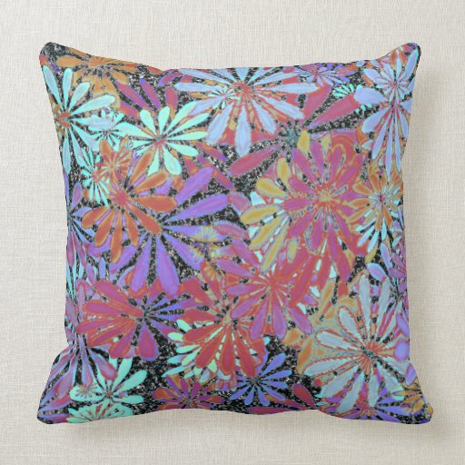 Decorative Floral Throw Pillow