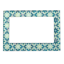 Decorative Floral Tiles Magnetic Frame -Aquamarine magnetic frames