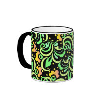 decorative flowers mugs