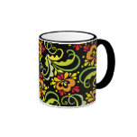 decorative flowers mugs