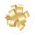 Decorative Gold Pulled Ribbon Bow stickers by White_Wedding Decorative Gold Pulled Ribbon Bow stickers