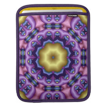 Decorative kaleidoscope iPad sleeve.
