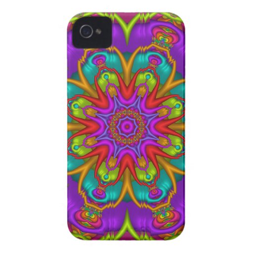 Decorative kaleidoscope iPhone 4 case Zazzle