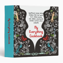 decorative kitchen utensils recipe binder