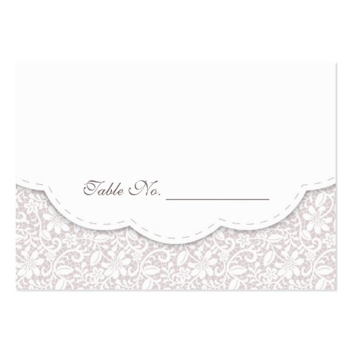 Decorative Lace Wedding Table Place Card Business Card (front side)