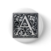 Decorative Letter "A" Woodcut Woodblock Inital buttons by ZephyrusBooks Decorative Letter "A" Woodcut Woodblock Inital buttons