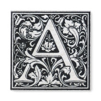 Decorative Letter "A" Woodcut Woodblock Inital Magnets