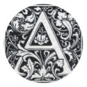 Decorative Letter "A" Woodcut Woodblock Inital stickers by ZephyrusBooks Decorative Letter "A" Woodcut Woodblock Inital stickers