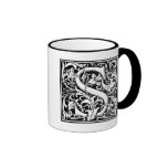 Decorative Letter Initial “S” Coffee Mugs