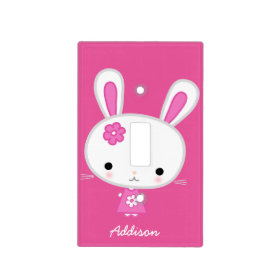 Decorative Light Switch Covers Cute Pink Bunny