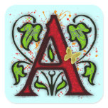 Decorative Monogram Letter A stickers