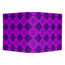 Decorative Ornate Vintage Pink on Purple Damask 3 Ring Binders
