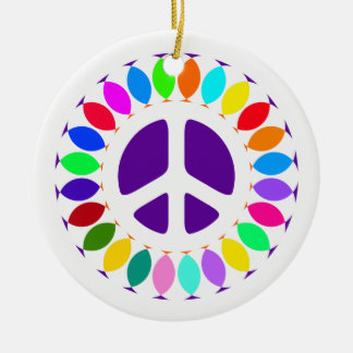 decorative peace sign christmas tree ornament decorative peace sign christmas tree ornament