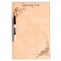 Decorative Peach Reminder List Dry-Erase Whiteboards