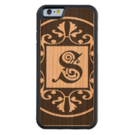 Decorative Personalized Monogram S Carved® Cherry iPhone 6 Bumper