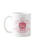 DECORATIVE PINK HEART DESIGN mugs