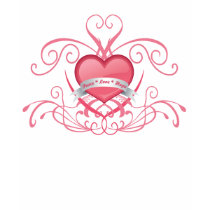 DECORATIVE PINK HEART PATTERN t-shirts by dgpaulart DECORATIVE PINK HEART PATTERN t-shirts