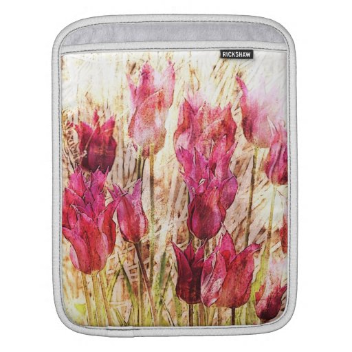 decorative pink tulips i-pad case iPad sleeves