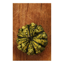 Decorative pumpkin on wooden table posters by Maciej_Frolow Decorative pumpkin on wooden table posters