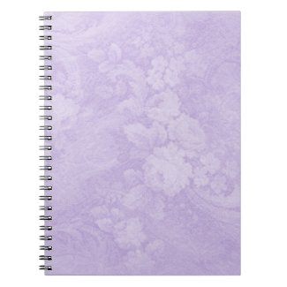 Decorative Purple Floral Spiral Notebook