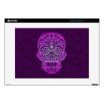 Decorative Purple Sugar Skull Laptop Decal