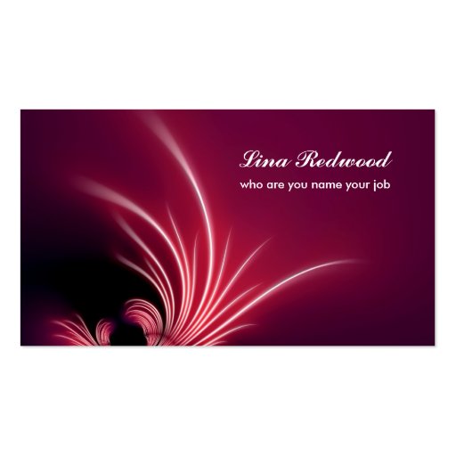 decorative red business card