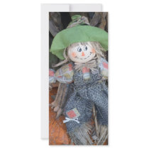 Decorative Scarecrow Photo Bookmark Full Color Rack Card