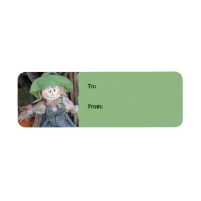 Decorative Scarecrow Small Gift Tags label